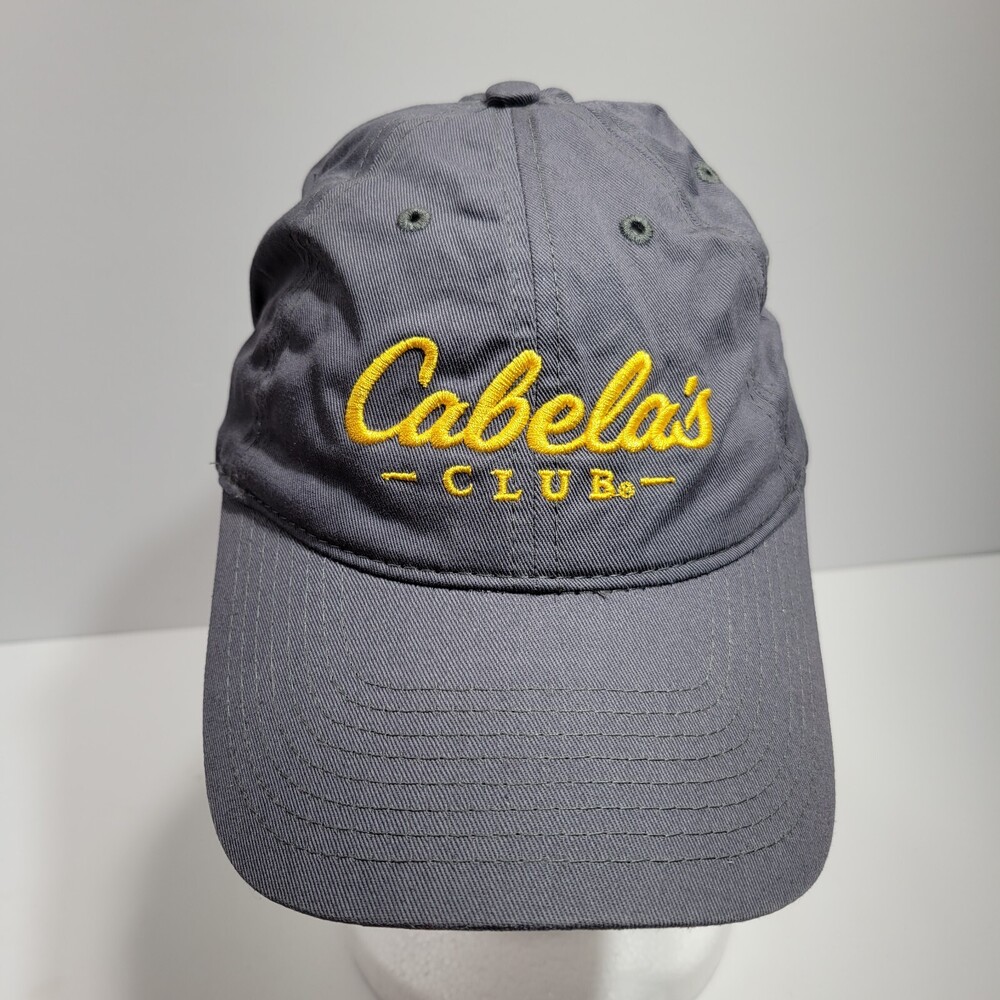 Cabela's Club Hat Cap Strapback Gray Baseball Hiker Hiking Adjustable OSFM Mens